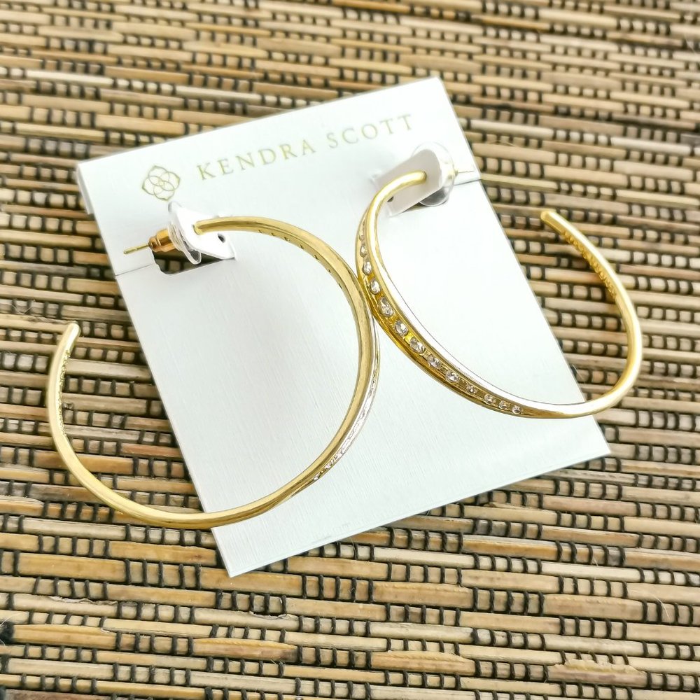 Kendra Scott Selena Hoop Earrings in Vintage Gold